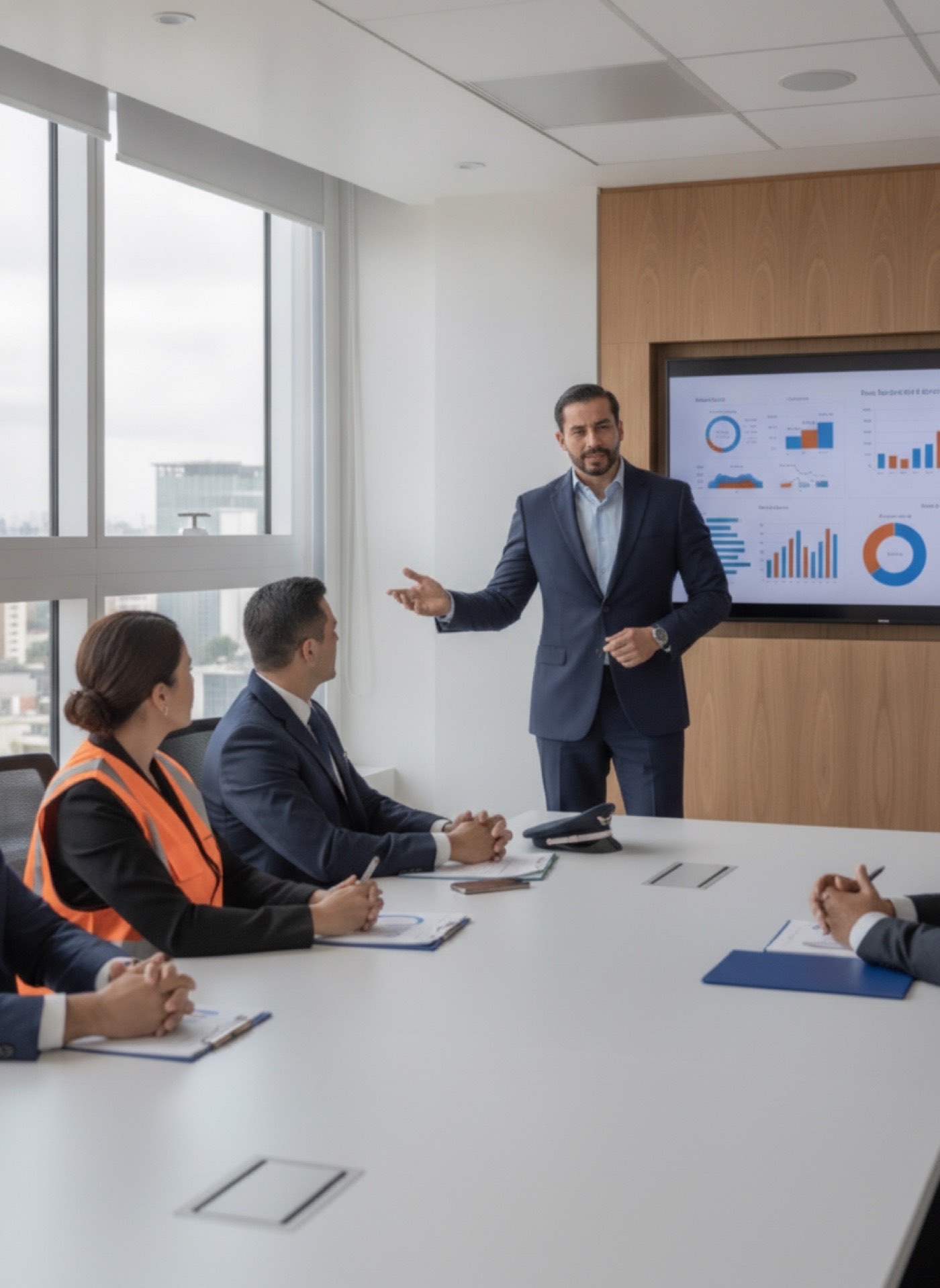 El fundador de Vertex presentando resultados de IA ante empresarios de distintos sectores
